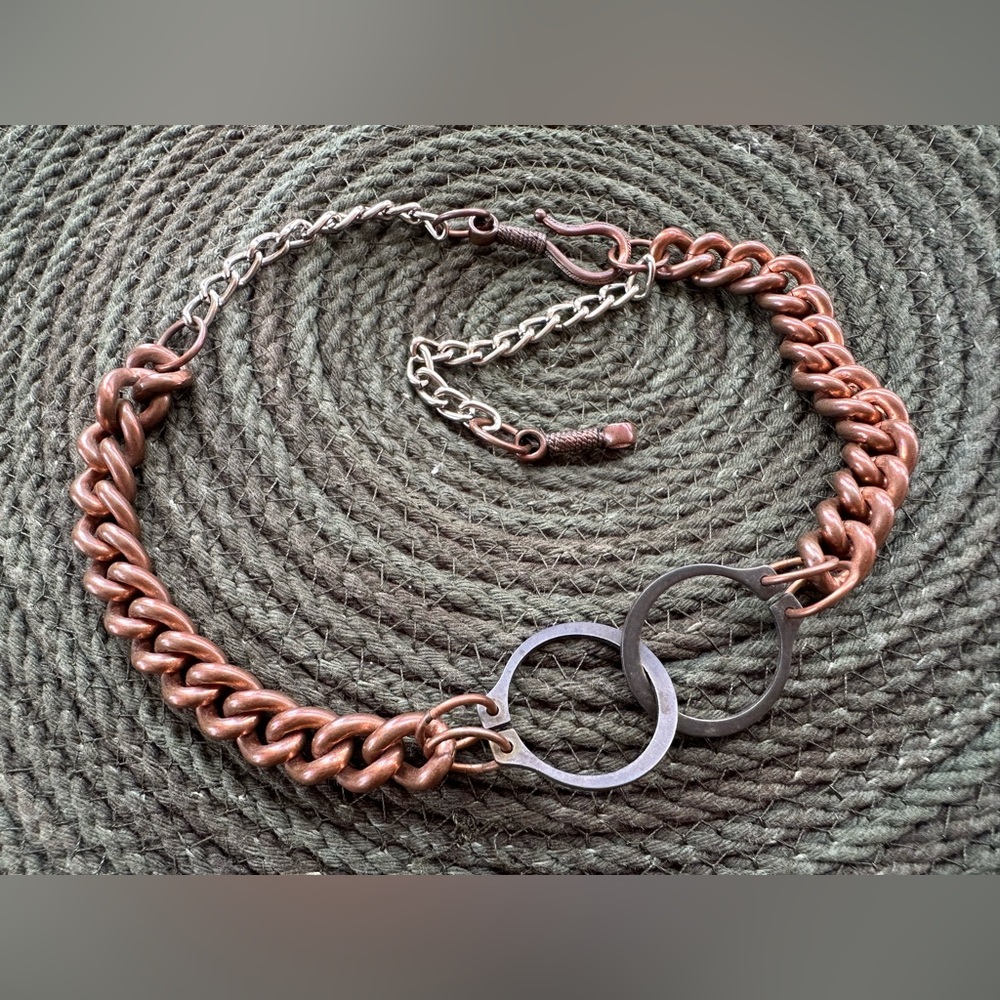 artisan • mixed metal chain choker